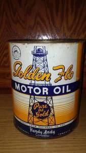 lot 77 image: Golden Flo Motor Oil, 1 Imperial Gallon.