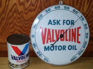 lot 79 image: Valvoline Motor Oil, Advertising Pam Clock Company.