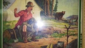 lot 106 image: An Embarrassing Predicament Framed Vintage Artwork.