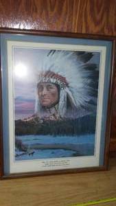 lot 112 image: Native American Artwork- Cherokee Blessing