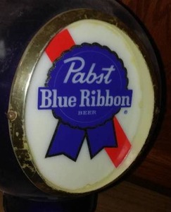 lot 151 image: Vintage Pair of Pabst Blue Ribbon Wall Mount Lights
