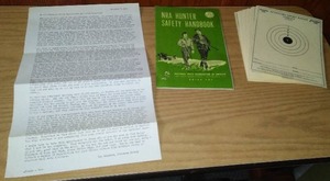 lot 174 image: NRA National Rifle Association 1957 Letter, 1956 Hunter Safety Handbook and Remington