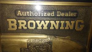 lot 176 image: Browning Authorized Dealer 3D Plaque.