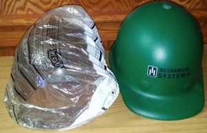 lot 180 image: Hard Hats (2) Both New, Mechanical Systems. Type 1 Glass G.