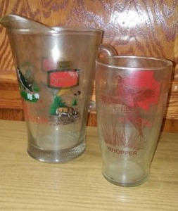 lot 191 image: Vintage Schmidt Beer Pitcher and Whopper Glass