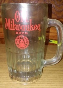 lot 201 image: Old Milwaukee Glass Beer Mug