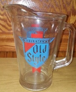 lot 209 image: Old Style Beer Pitcher. Excellent.