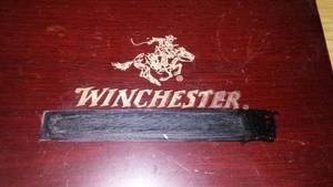lot 225 image: Winchester Wood Box, Antler Stick, teeth and more.
