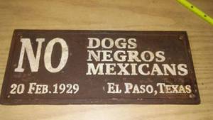 lot 262 image: Cast sign El. Paso Tx Feb 20, 1929.