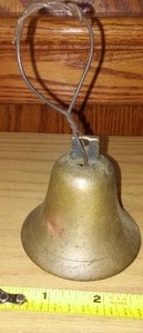 lot 266 image: Antique brass bell- pure sound.