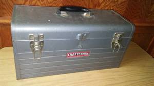 lot 748 image: Craftsman Metal Toolbox with insert
