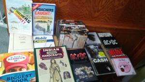 lot 757 image: DVDs, Books, CDs. ACDC, Cash, Haggard and More.