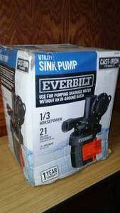 lot 847 image: Everbilt Transfer Pump. 13 HP