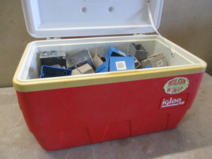 Cooler Full of Electrical Boxes