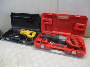 Dewalt and Milwaukee Sawzalls
