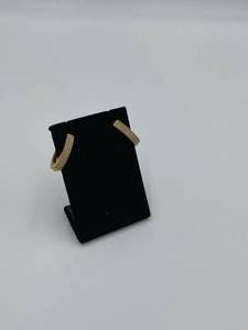 lot 27 image: Gold Rhinestone Lines Gold Hoops