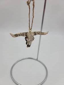 CHRISTAMS BULL SKULL ORNAMENT