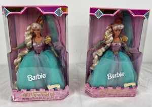 lot 65 image: Fairy Tail & Nursery Rhyme Barbies - Cinderella, Rapunzel (x2), and Little Bo Peep, With Boxes