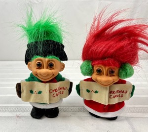 lot 54 image: Vintage Trolls- Russ, T.N.T, Bright of America- Nurse, Carolers, Old Couple, Summer Fun
