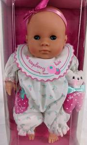 lot 24 image: Three of a Kind Scented Baby Dolls 1991 Mattel Raspberry Kids, Bound in Boxes