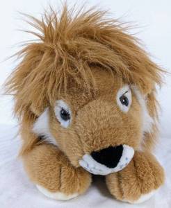 lot 21 image: 3 Retired Stuffed Animals Floppy Friends Lion  Stuffins Puffalump-Style Duck  Golly Grape