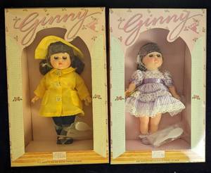 lot 13 image: SIX Vogue GINNY Dolls in Boxes with Cases - Large Lot