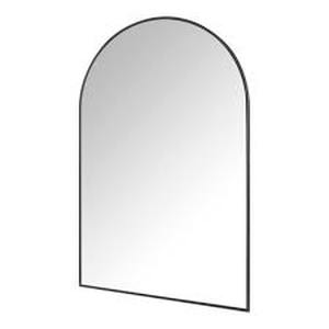 lot 11 image: Large Arched Black Classic Accent Mirror (39 in. H x 26 in. W)