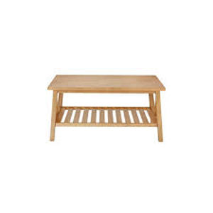 lot 12 image: Bannerton 42 in. Patina Large Rectangle Wood Coffee Table with Shelf