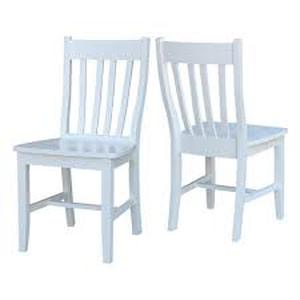 lot 17 image: Cafe Pure White Dining Chair (Set of 2)