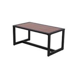 lot 18 image: Hampton Bay West Park Black Aluminum Outdoor Coffee Table
