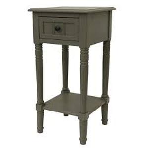 lot 21 image: Simplify Edge Gray 1-Drawer End Table