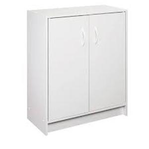 lot 24 image: 32 in. H x 24 in. W x 12 in. D White Wood Look 2-Cube Storage Organizer