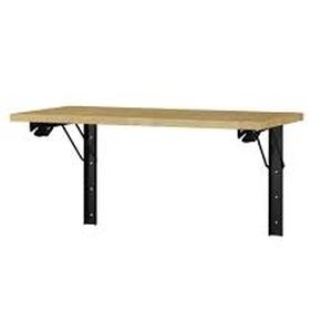 lot 28 image: Industrial 4 ft. Folding Wood Top Workbench