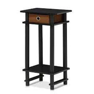 lot 39 image: Turn-N-Tube Espresso and Brown Tall End Table with Bin
