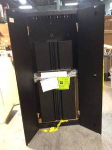 3-Piece Regular Duty Welded Steel Garage Storage System in Black (54 in. W x 75 in. H x 19 in. D) by Husky Customer Returns See Pictures