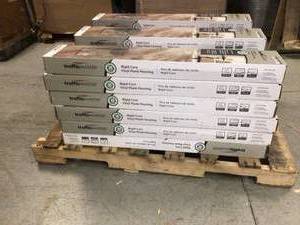 28 Boxes of Winding Brook 5.98 in. W x 36.02 in. L Rigid Core Click Lock Luxury Vinyl Plank Flooring (23.95 sq. ft.Case) by TrafficMaster Customer Returns See Pictures