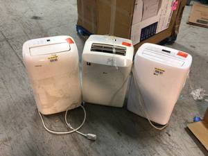Lot of 3 assorted portable air Conditioner open box missing pieces review pictures