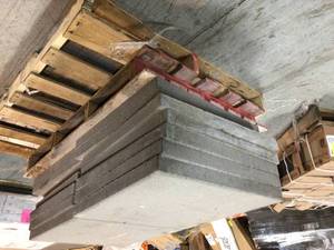 Pallet  - 24 in. x 24 in. x 1.96 in. Pewter Square Concrete Step Stone (14-Pieces56 sq. ft.Pallet) Customer Returns See Pictures