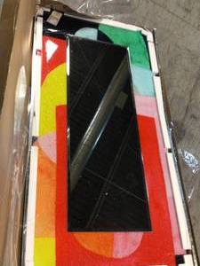 Empire Art Direct 72 in. X 36 in. Launder ll Rectangle framed Printed Tempered Art Glass Beveled Accent Mirror Customer Returns See Pictures