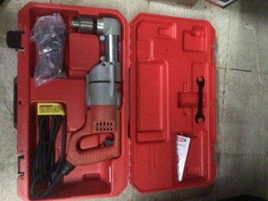 lot 5 image: Milwaukee 7 Amp Corded 12 in. Corded Right-Angle Drill Kit with Hard Case