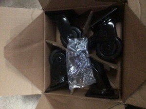 lot 23 image: Husky 4 in. Caster Kit for Heavy Duty Welded Steel Garage Base Cabinets