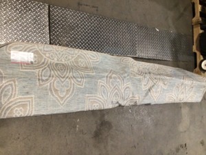 lot 43 image: StyleWell Lara Blue 8 ft. x 10 ft. Geometric IndoorOutdoor Area Rug