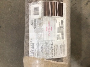 lot 46 image: Unbranded Bazaar Zag Dark Brown 5 ft. x 7 ft. Area Rug