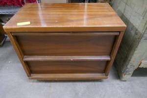 Nice solid wood 2 drawer cabinet