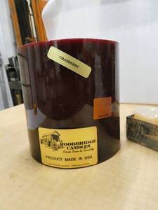 New candle - Large 6 cranberry pillar