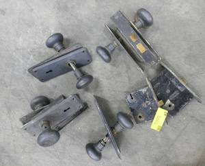 Vintage door knobs, face plates, strike plates