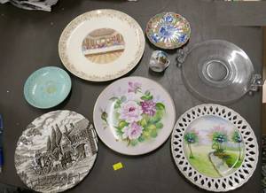 Group of vintage plates