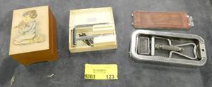 Vintage razors and a music box