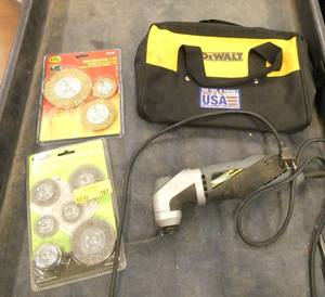 Oscillating tool, new Dewalt tool bag, wire wheels