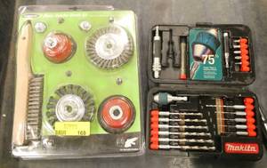 New wire brush set and Makita drill bit set